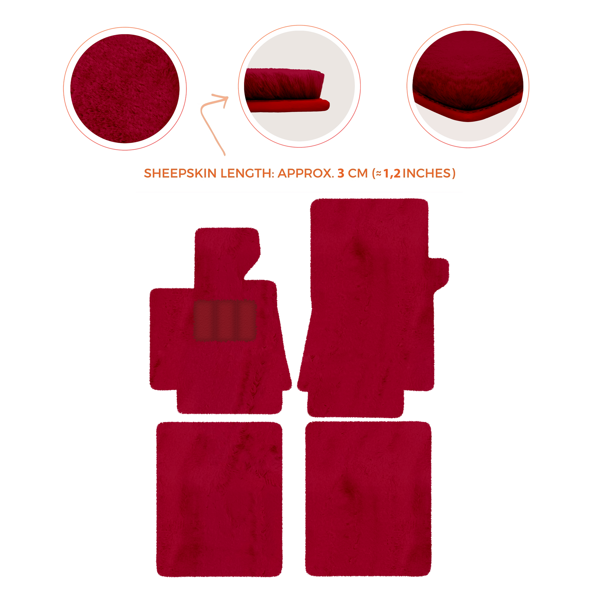 Luxurious Premium Sheepskin Floor Mats for Bentley Arnage (1998-2009)