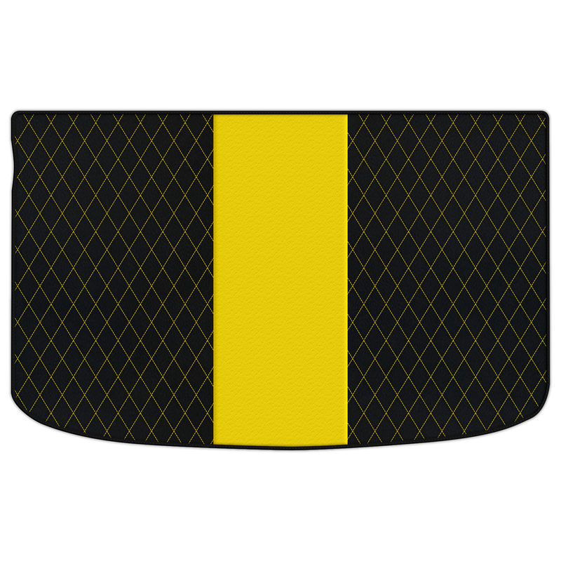 Anpassbare Kofferraum-Fußmatten aus Leder mit Einzel-Diamantmuster für Audi A1 - 5-türiger Schrägheck (2010-2018)