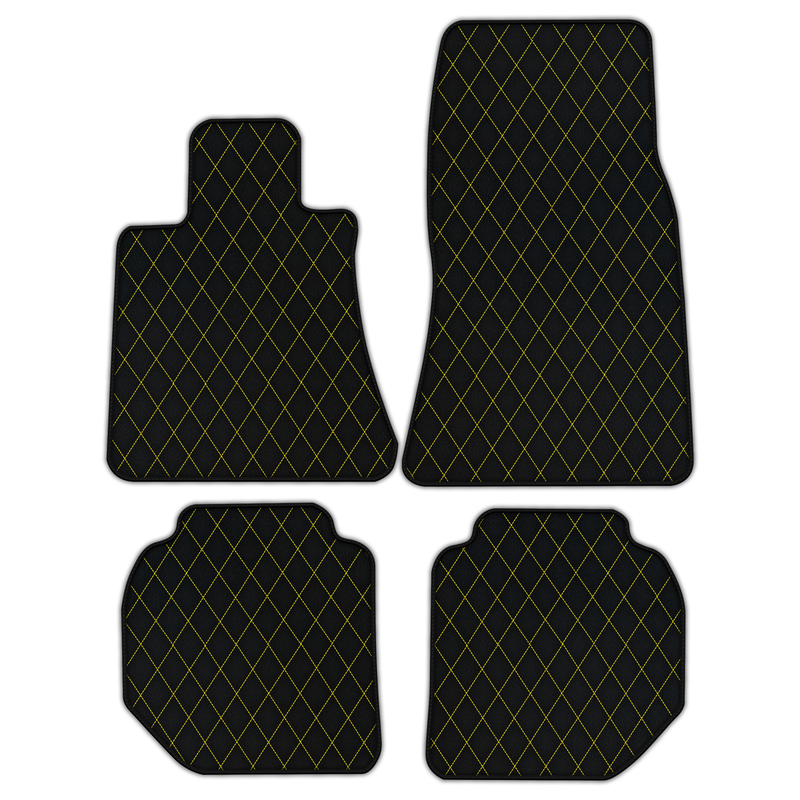 Tapis de voiture en cuir personnalisables avec motif diamant unique pour Rolls Royce Ghost Series II (2021–2024)