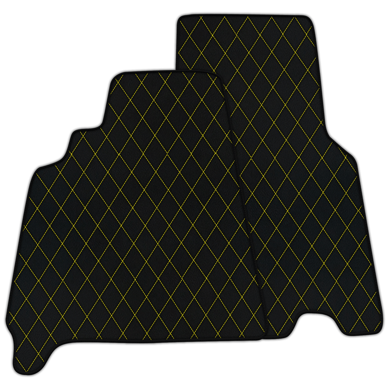Tapis de voiture en cuir personnalisables avec motif losange