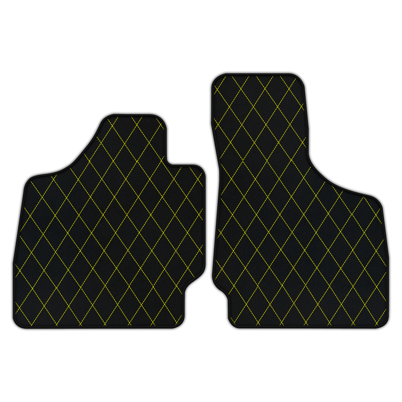 Anpassbare Leder-Fußmatten mit einzelnem Rautenmuster für Audi TT MK2 Coupé (2006–2014)