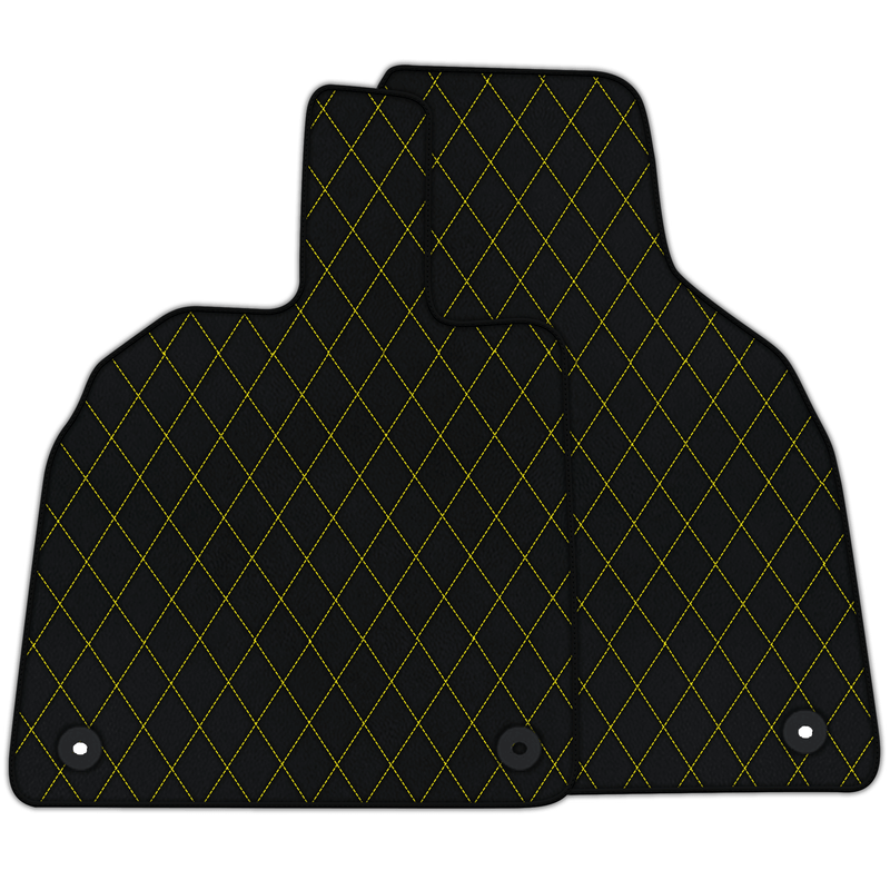 Customizable Leather Floor Mats with Single Diamond Pattern for Lamborghini Aventador (2012-2022)