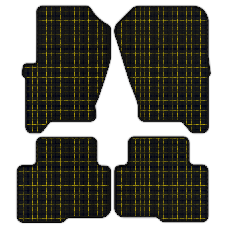 Customizable Leather Floor Mats with Square Pattern for Land Rover Discovery (2004-2009)