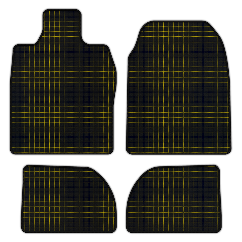 Customizable Leather Floor Mats with Square Pattern for Porsche 924 (1976-1988)