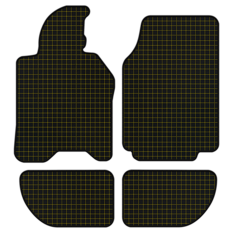 Customizable Leather Floor Mats with Square Pattern for Porsche 944 (1981-1991)