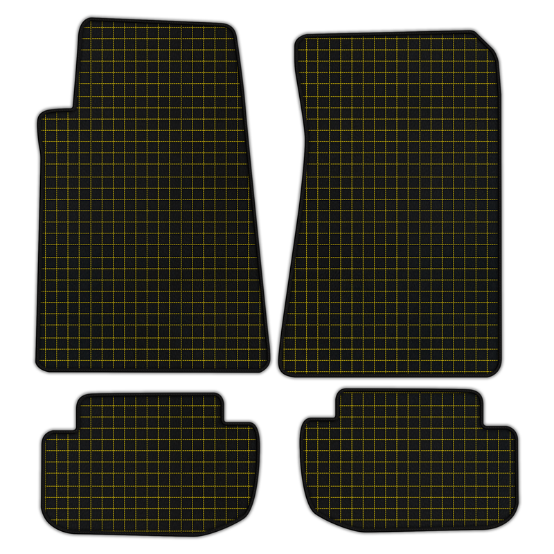 Customizable Leather Floor Mats with Square Pattern for Aston Martin DBS (2007-2012) Coupe