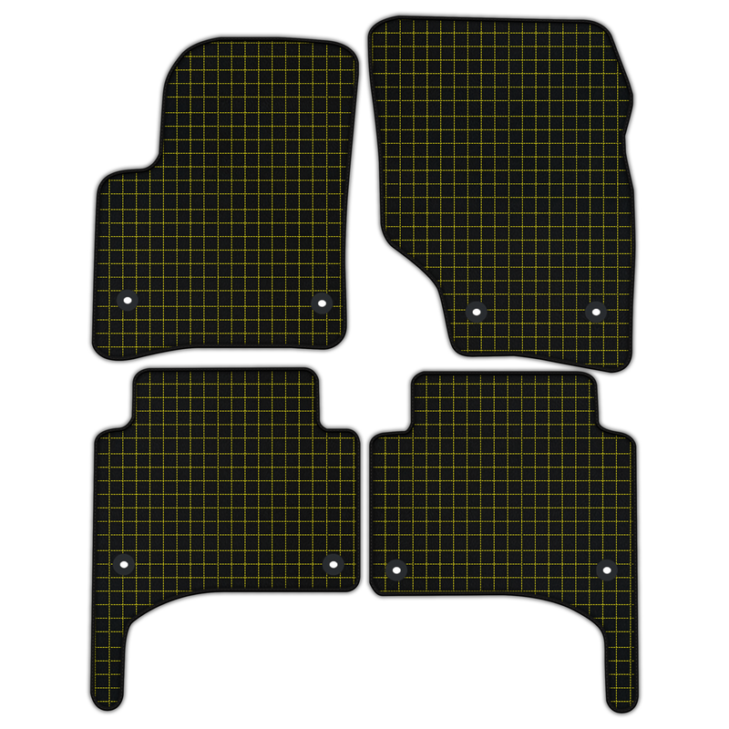 Tapis de voiture en cuir personnalisable avec motif carré pour Porsche Cayenne (2003-2010)