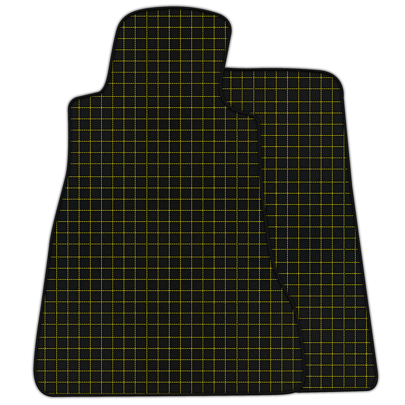 Tapis de voiture en cuir personnalisables à motif carré pour Chevrolet Corvette C6 (2005-2013)