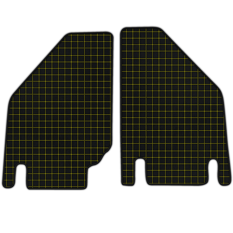Tapis de voiture en cuir personnalisables avec motif carré pour Lamborghini Countach (1974–1990)