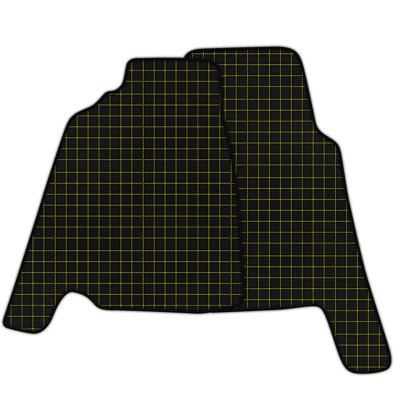 Tapis de voiture en cuir personnalisables avec motif carré pour Ferrari 456 (1992-2003)