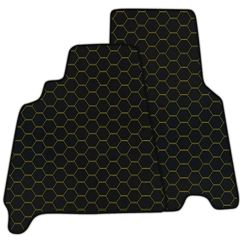 Customizable Leather Floor Mats with Symmetrical Hex Pattern for Ferrari 550 Maranello (1996-2002)