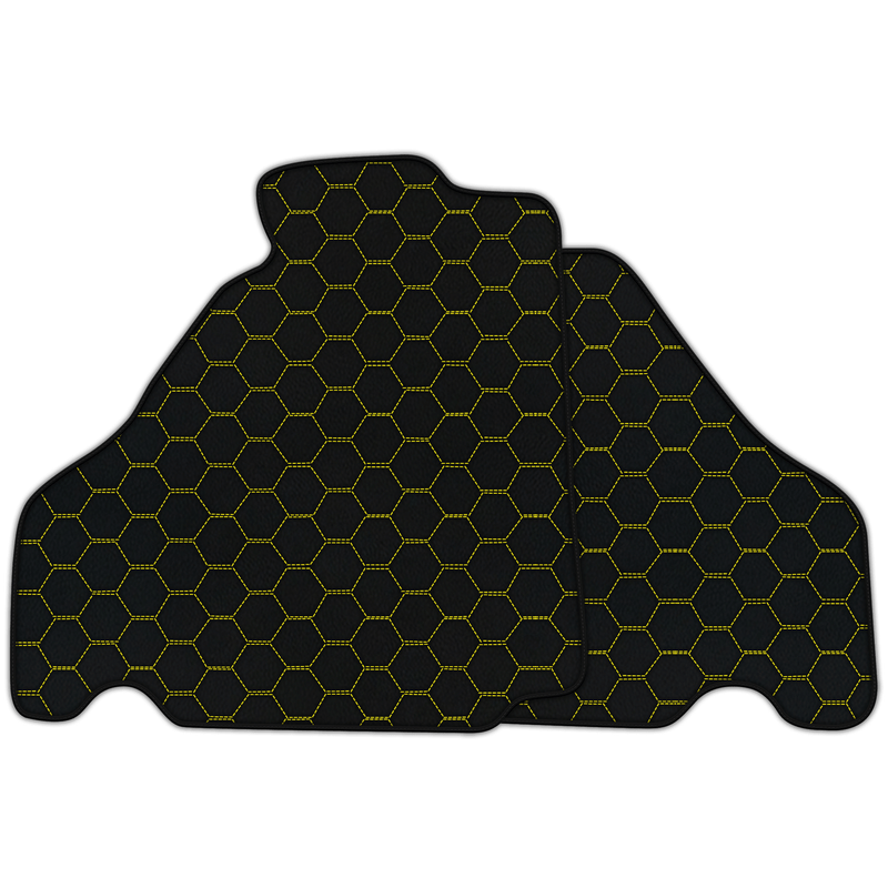 Tapis de voiture en cuir personnalisables avec motif hexagonal symétrique pour Ferrari 360 (1999-2005)