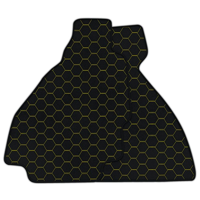 Tapis de voiture en cuir sur mesure avec motif hexagonal