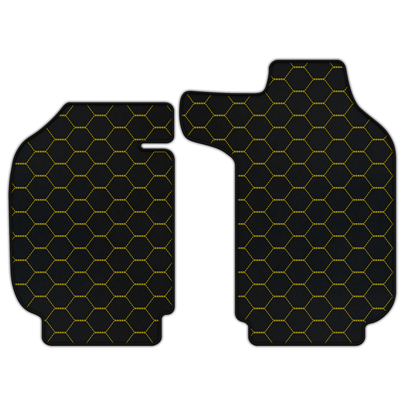 Customizable Leather Floor Mats with Symmetrical Hex Pattern for Porsche Classic 911 (1963-1989)