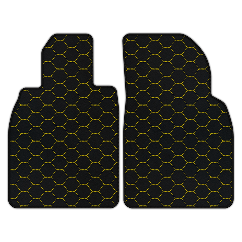 Customizable Leather Floor Mats with Symmetrical Hex Pattern for Porsche 718 Boxster (2016-2023)