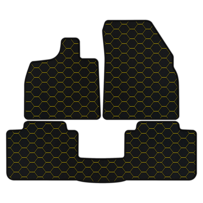 Customizable Leather Floor Mats with Symmetrical Hex Pattern for Lotus Emeya (2024-2025)