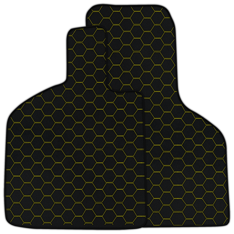 Customizable Leather Floor Mats with Symmetrical Hex Pattern for Lamborghini Huracan STO (2021-2024)