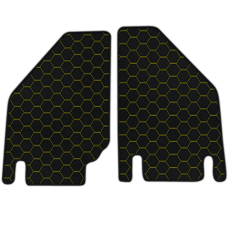 Tapis de voiture en cuir personnalisables avec motif hexagonal symétrique pour Lamborghini Countach (1974–1990)