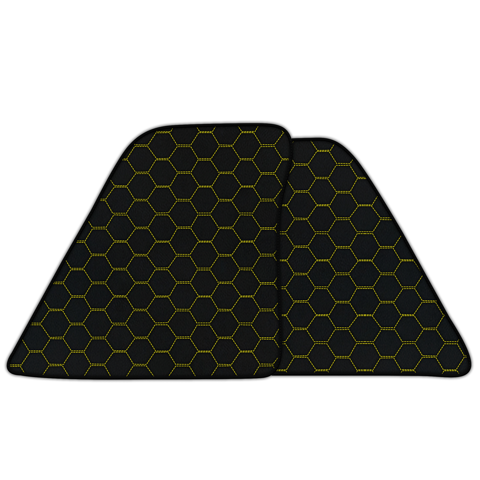 Customizable Leather Floor Mats with Symmetrical Hex Pattern for Ferrari 296 GTB (2022-2025)