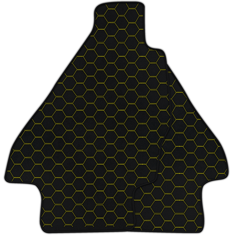 Tapis de voiture en cuir Sur mesure avec motif hexagonal