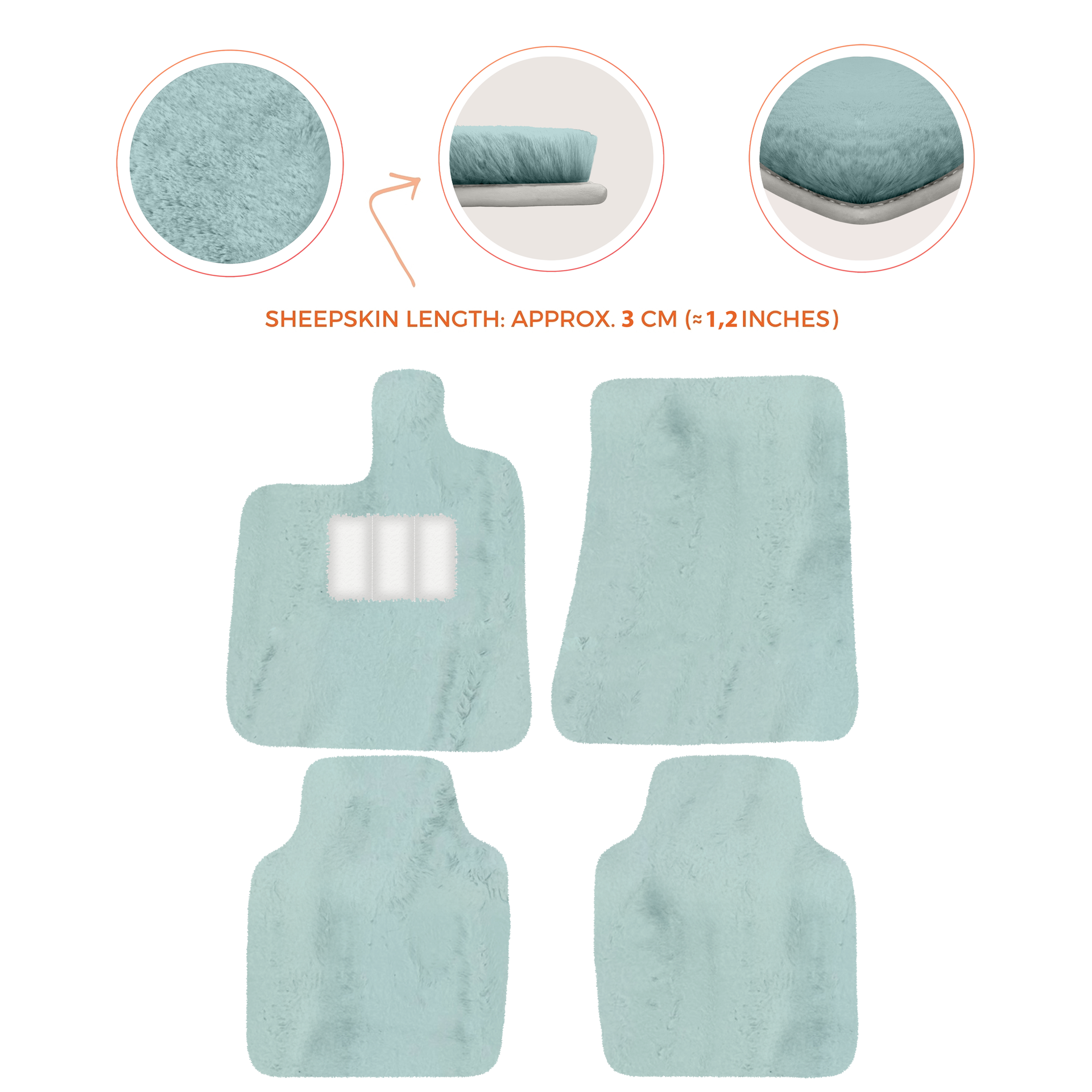 Premium Luxury Sheepskin Floor Mats for Ferrari Roma (2021-2024)