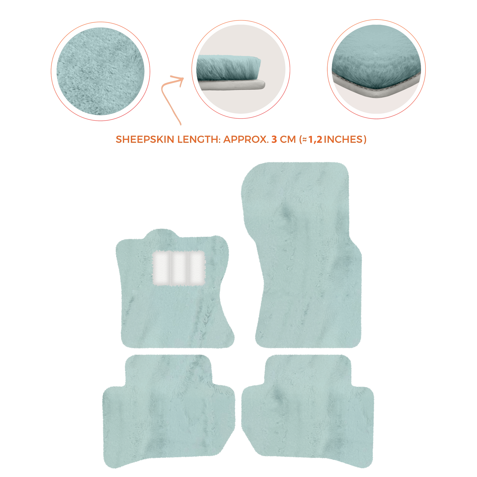 Premium Sheepskin Floor Mats for 2010-2013 Range Rover Sport