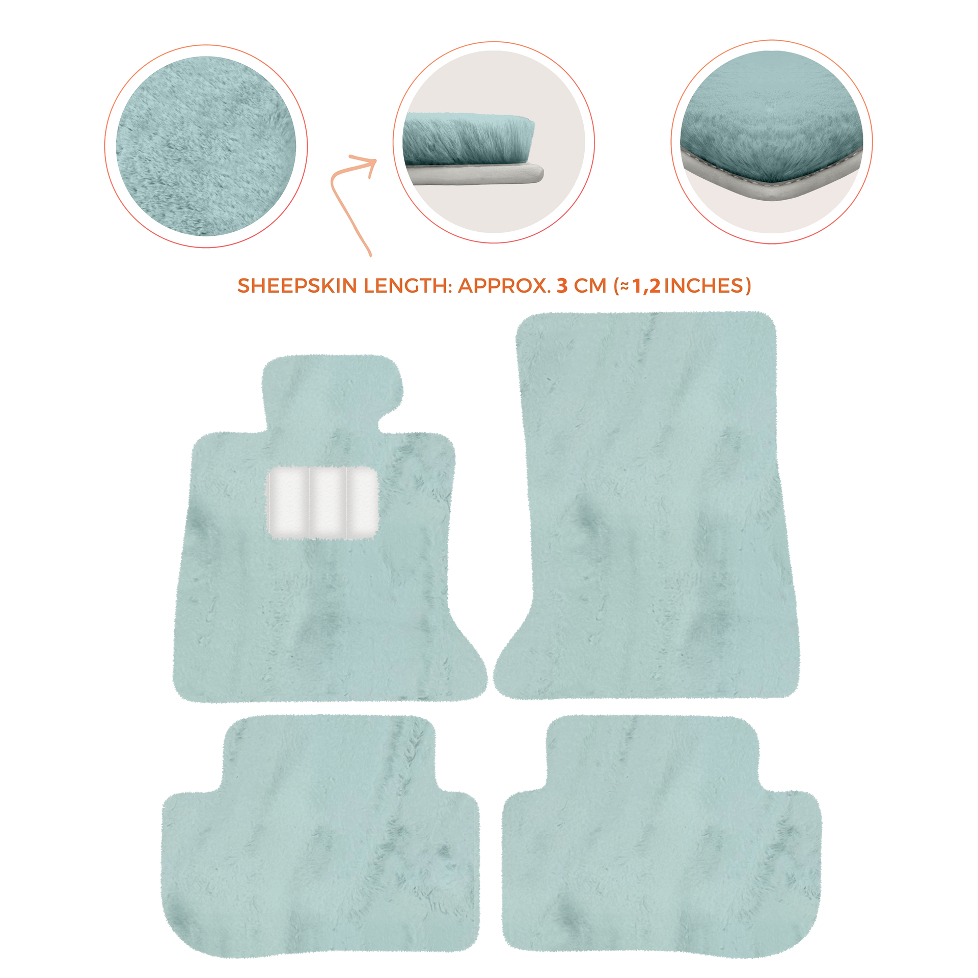 Premium Sheepskin Floor Mats for Rolls-Royce Ghost Series I RR2