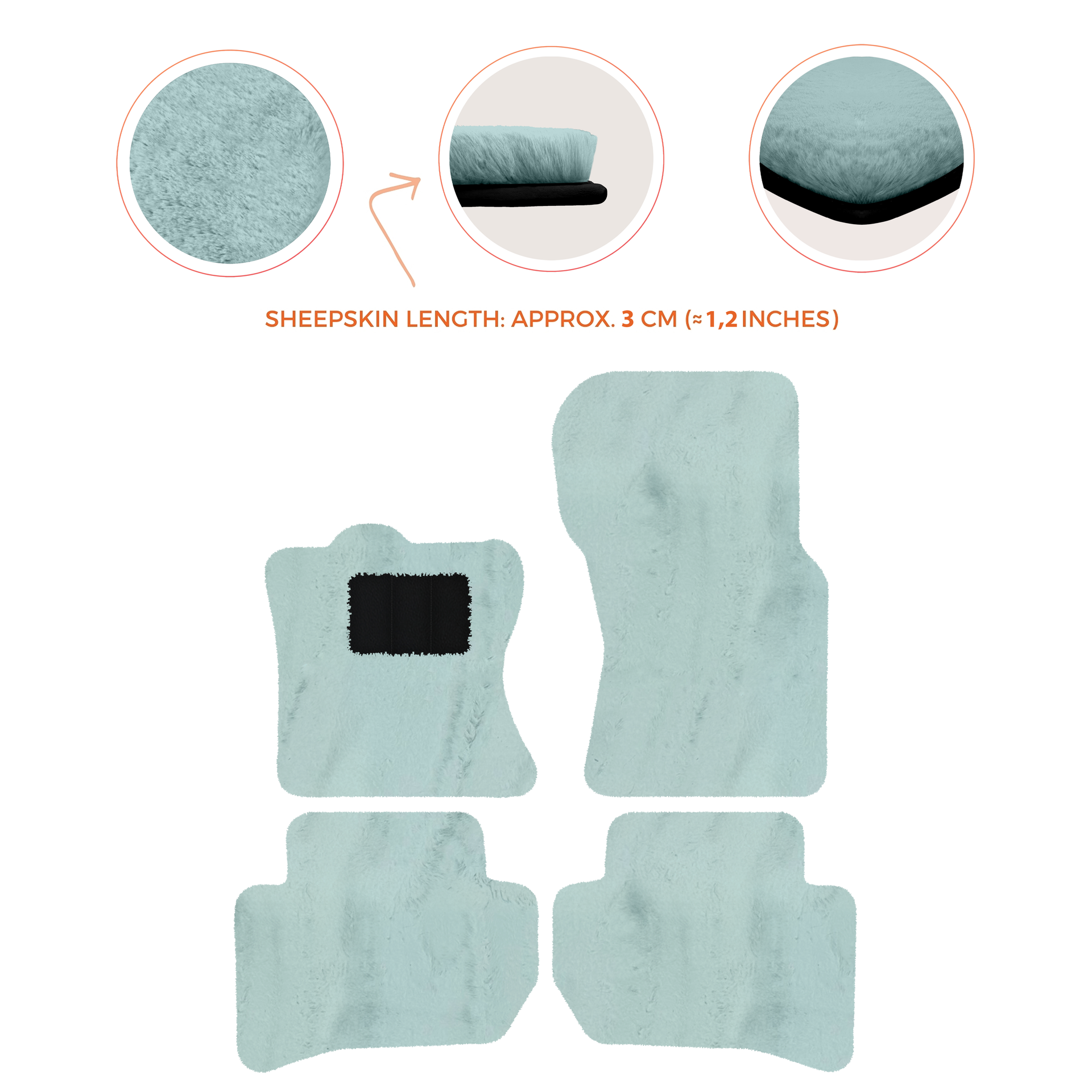 Premium Sheepskin Floor Mats for 2010-2013 Range Rover Sport