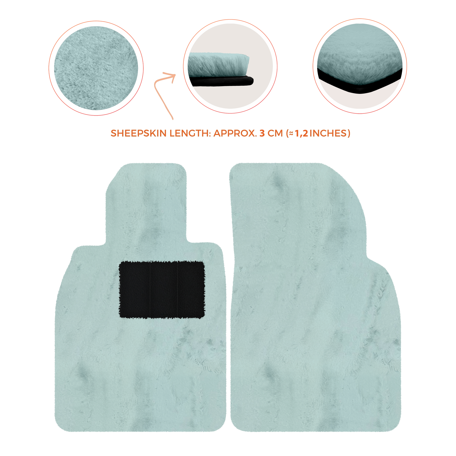 Deluxe Luxury Sheepskin Floor Mats for Porsche 911 SC (1978-1984)