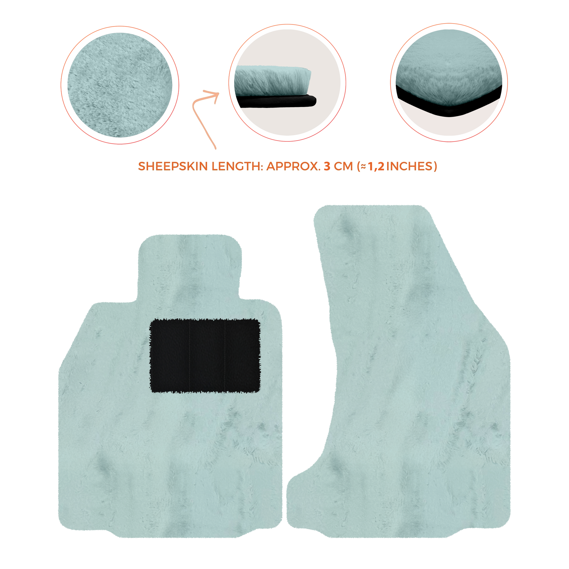 Premium Sheepskin Floor Mats for Porsche 718 Boxster (2016-2023)