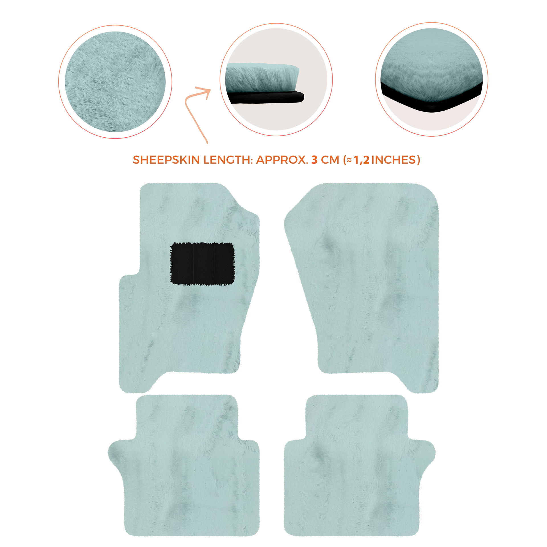 Luxury Sheepskin Floor Mats for Your Range Rover Sport 2005-2010