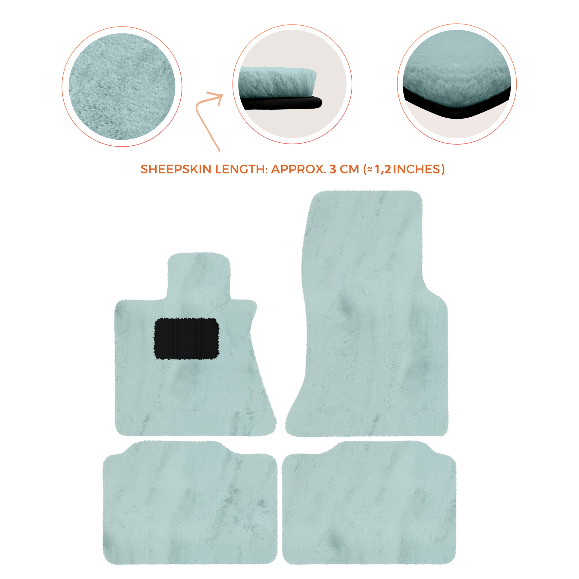 Premium Sheepskin Floor Mats for Rolls-Royce Phantom Sedan (2003-2016)