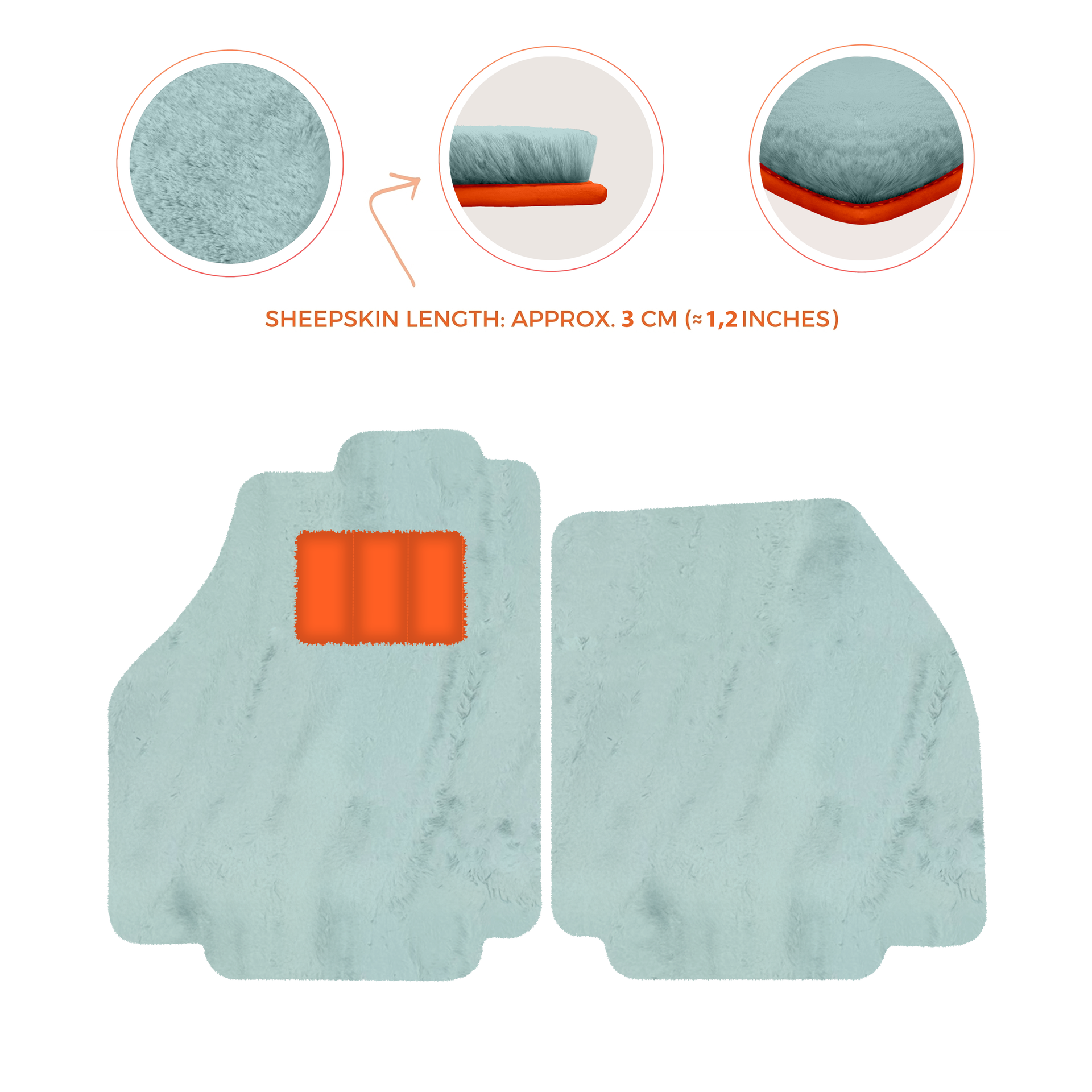 Premium Sheepskin Floor Mats for Ferrari 488 Spider (2016-2022)