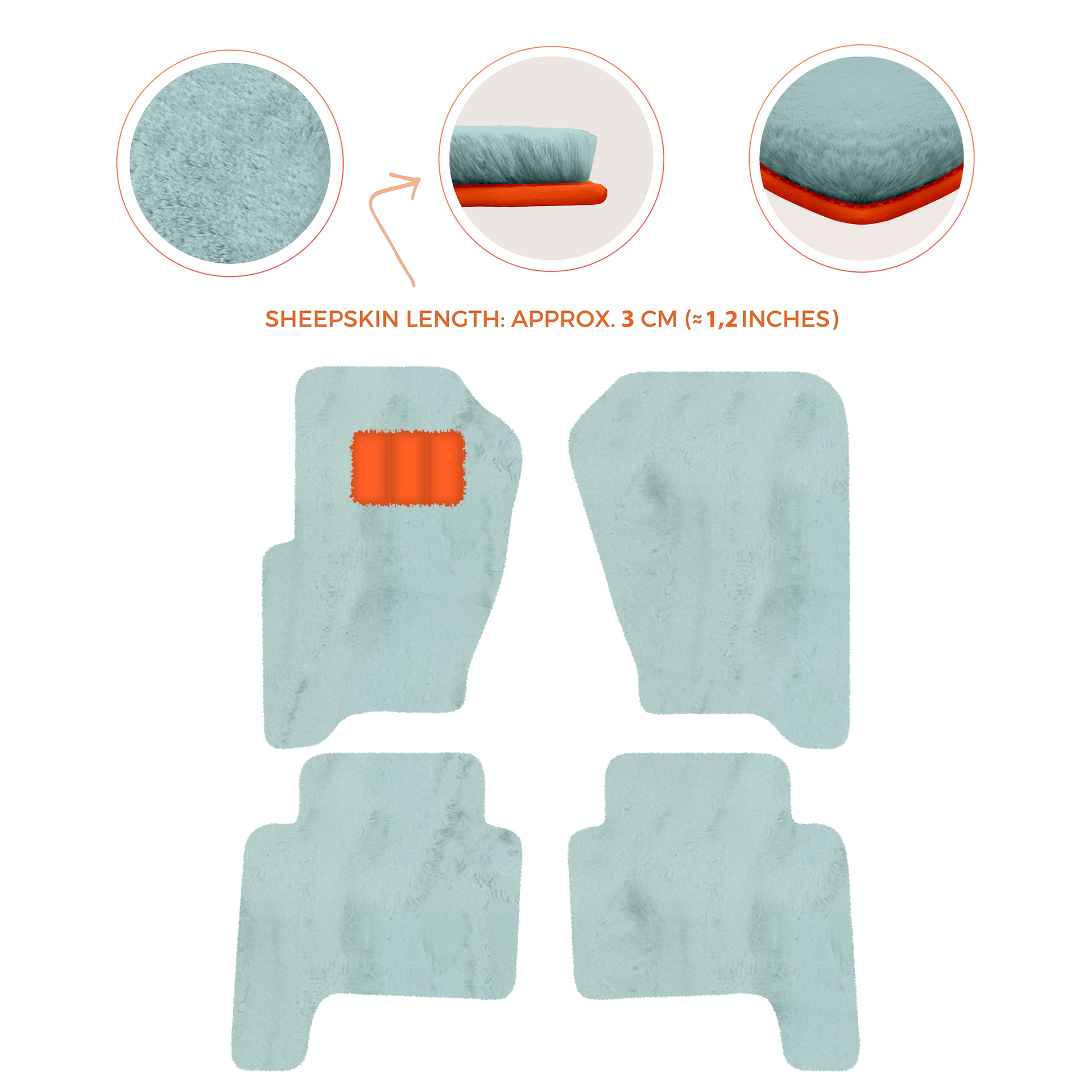 Luxury Sheepskin Floor Mats for Land Rover Discovery (2017-2026)