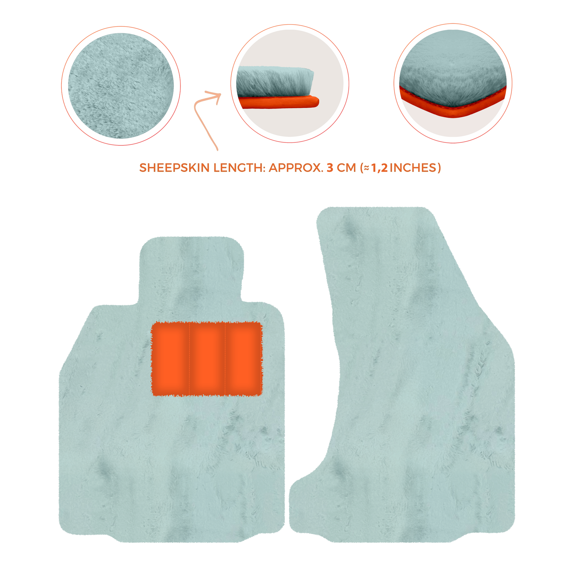 Premium Sheepskin Floor Mats for Porsche 718 Boxster (2016-2023)