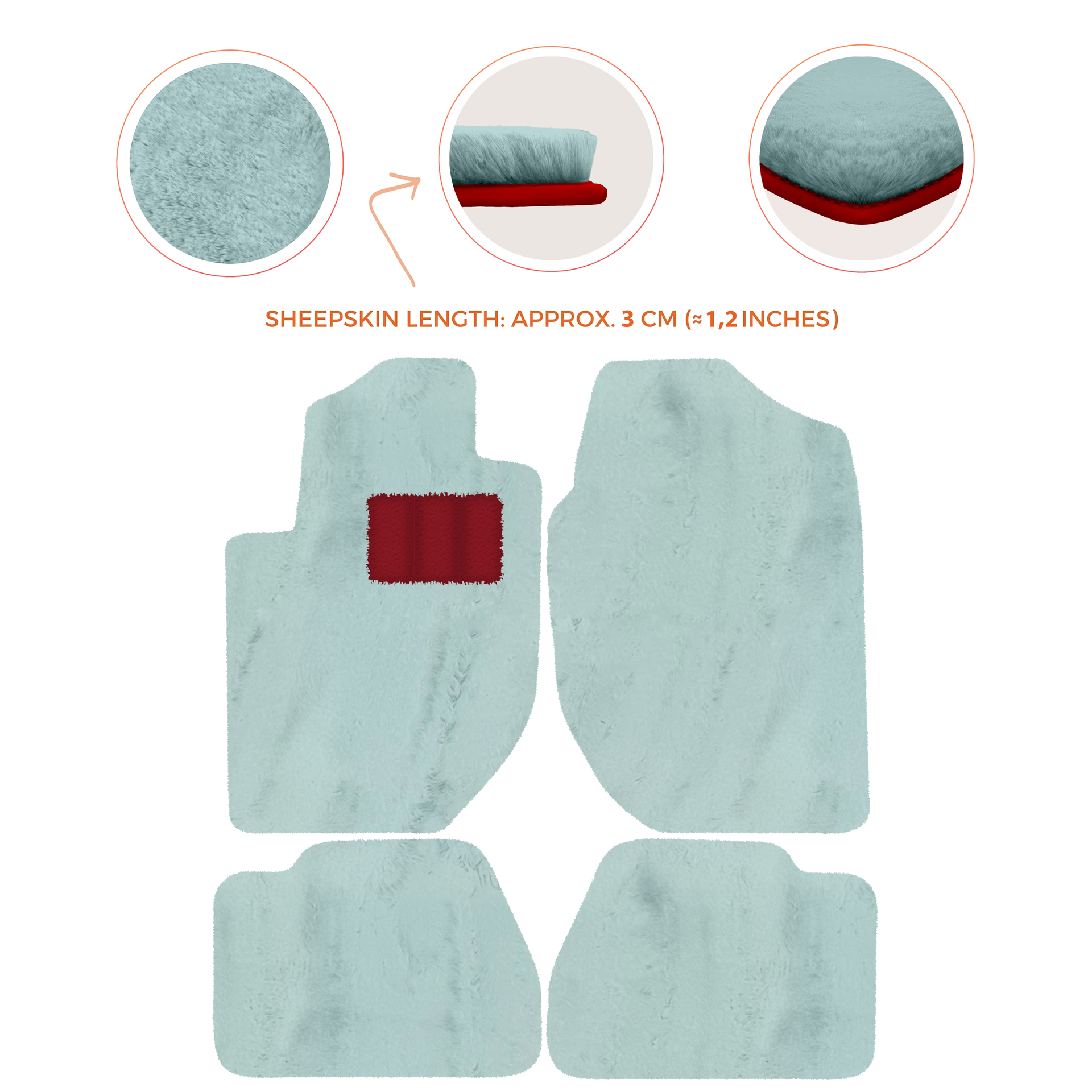 Premium Sheepskin Floor Mats for Land Rover Freelander (1997-2003)