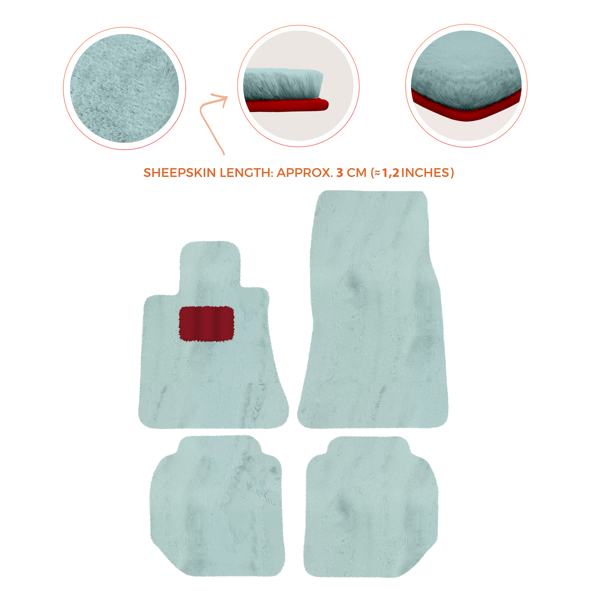 Premium Sheepskin Floor Mats for Bentley Continental GTC (2011-2018)