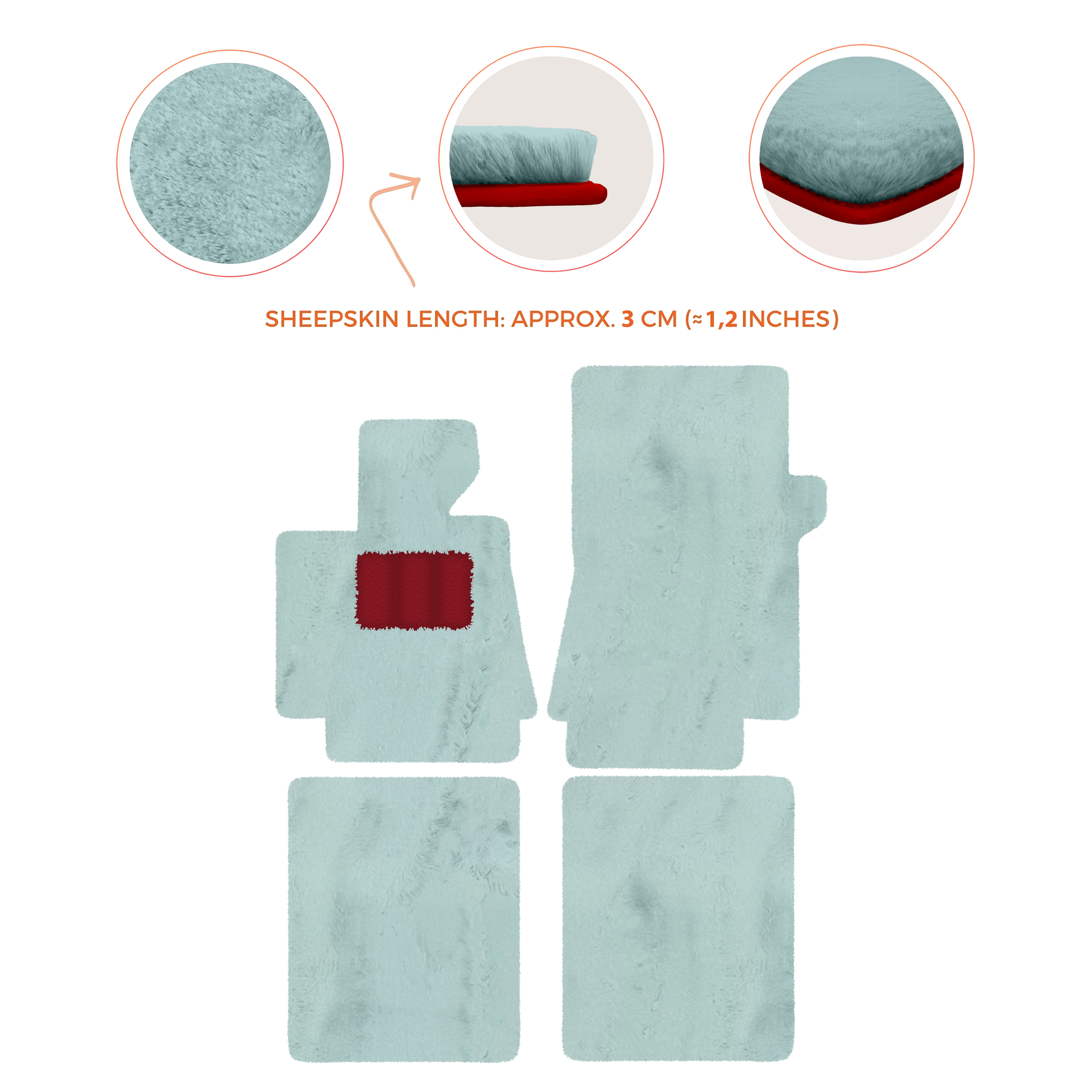 Luxurious Premium Sheepskin Floor Mats for Bentley Arnage (1998-2009)