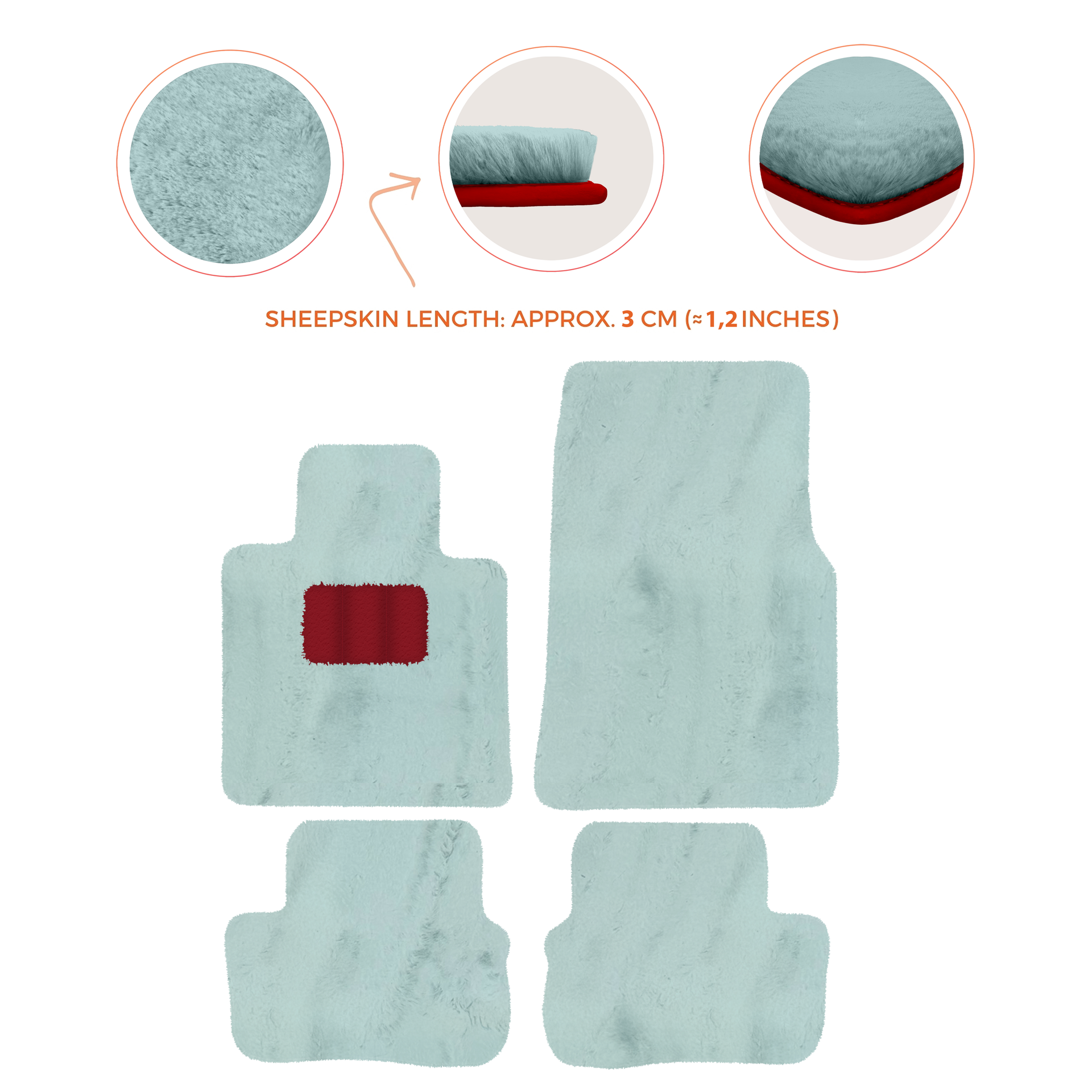 Premium Sheepskin Floor Mats for Rolls-Royce Shadow (1965-1977)