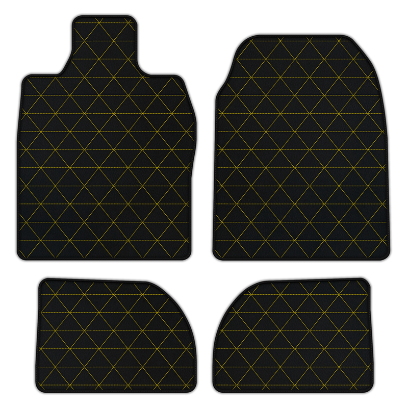 Customizable Leather Floor Mats with Triangle Pattern for Porsche 924 (1976-1988)