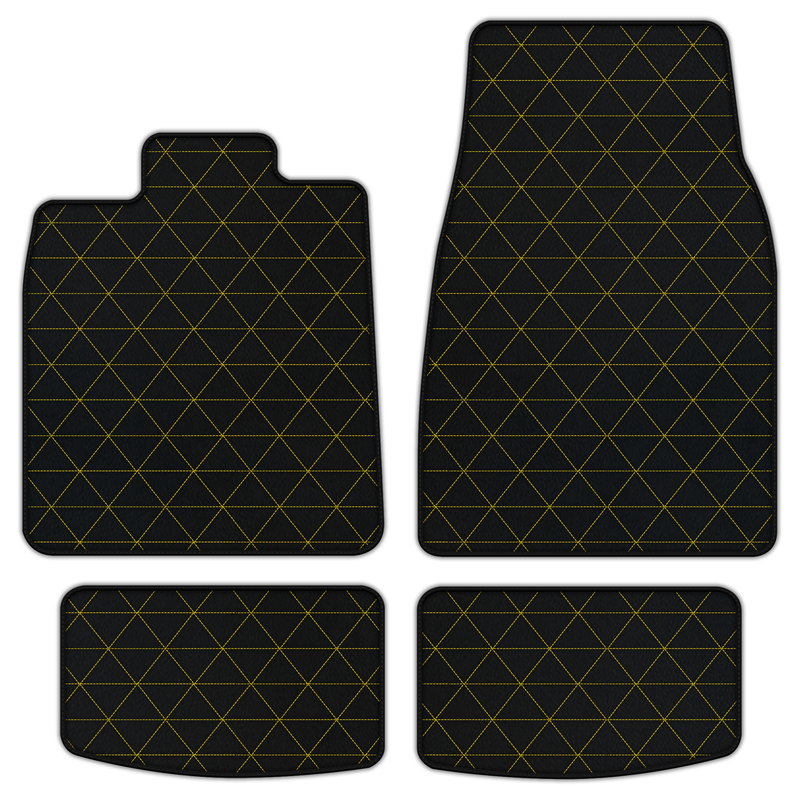 Customizable Leather Floor Mats with Triangle Pattern for Porsche Taycan (2019-2023)