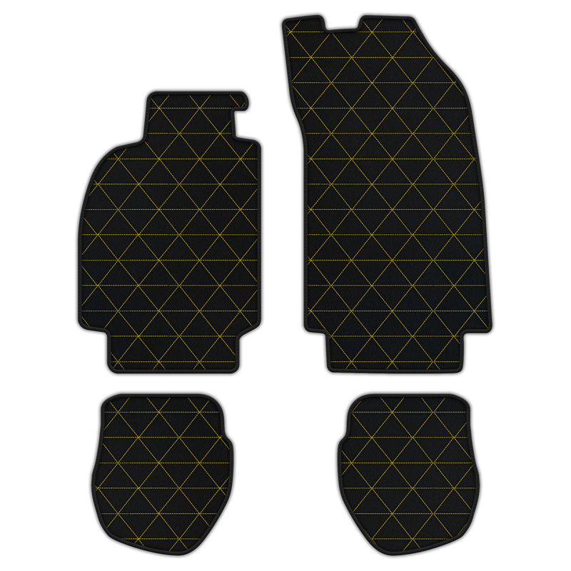 Customizable Leather Floor Mats with Triangle Pattern for Porsche 964 (1989-1994)