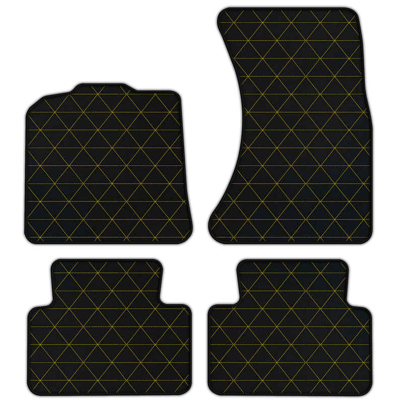 Customizable Leather Floor Mats with Triangle Pattern for Porsche Macan (2014-2023)