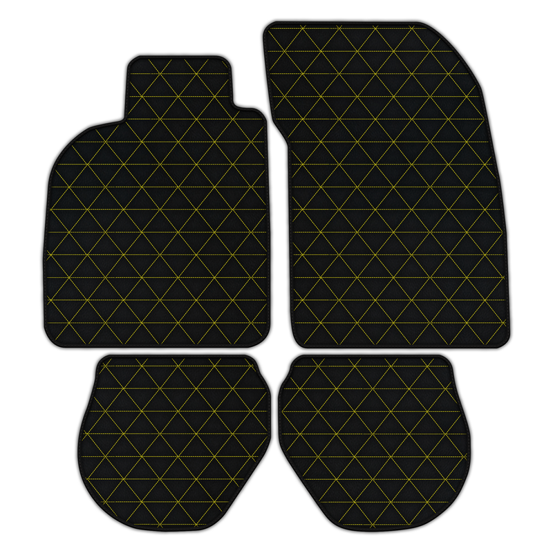 Customizable Leather Floor Mats with Triangle Pattern for Porsche 911 - 993 (1994-1998)