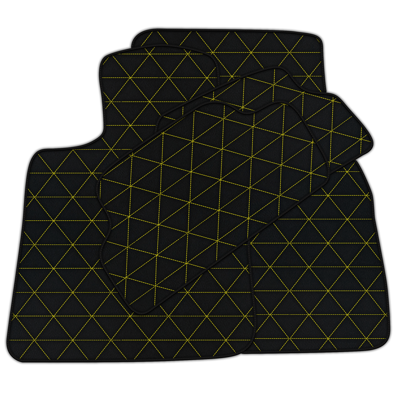 Customizable Leather Floor Mats with Triangle Pattern for Mini Clubman F54 (2019-2023)