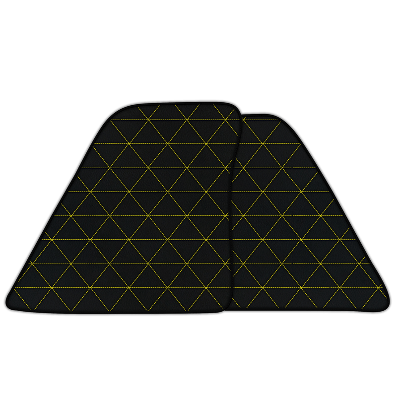 Tapis de voiture en cuir personnalisables avec motif triangulaire pour Ferrari 296 GTB (2022-2025)