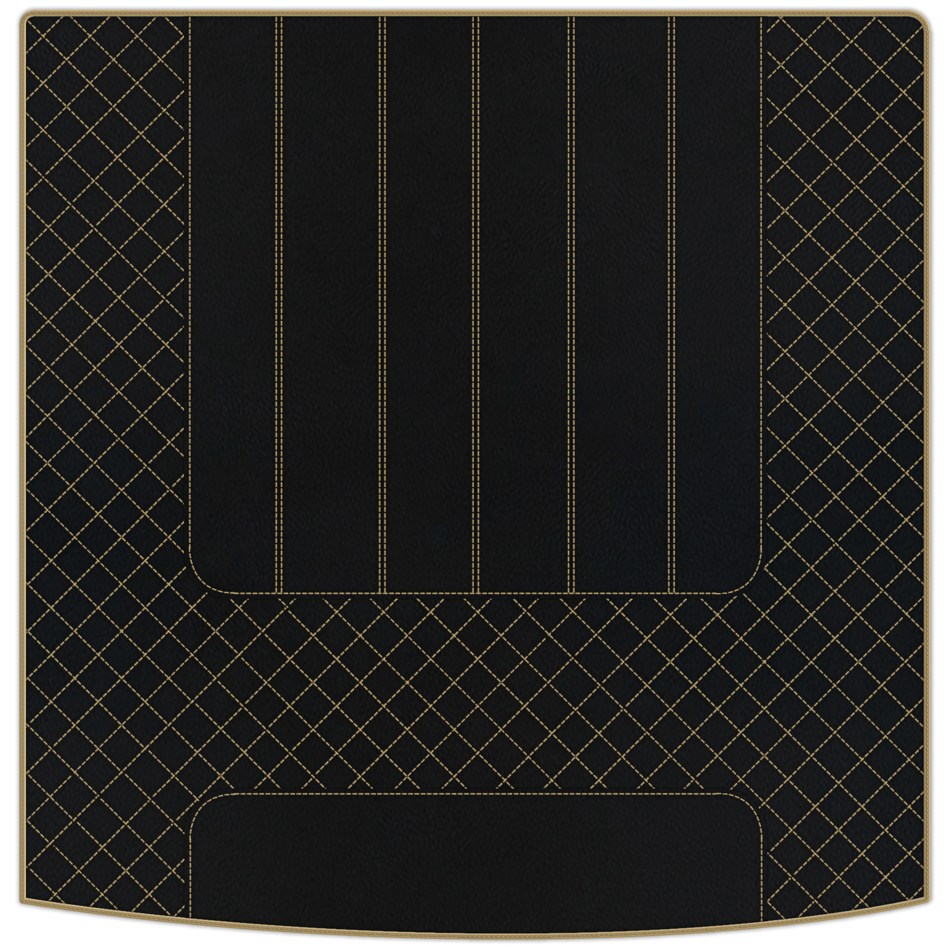Tapis de voiture noirs pour Bentley Mulsanne (2010-2020) avec cuir | Bord rouge - AutoWin.EU