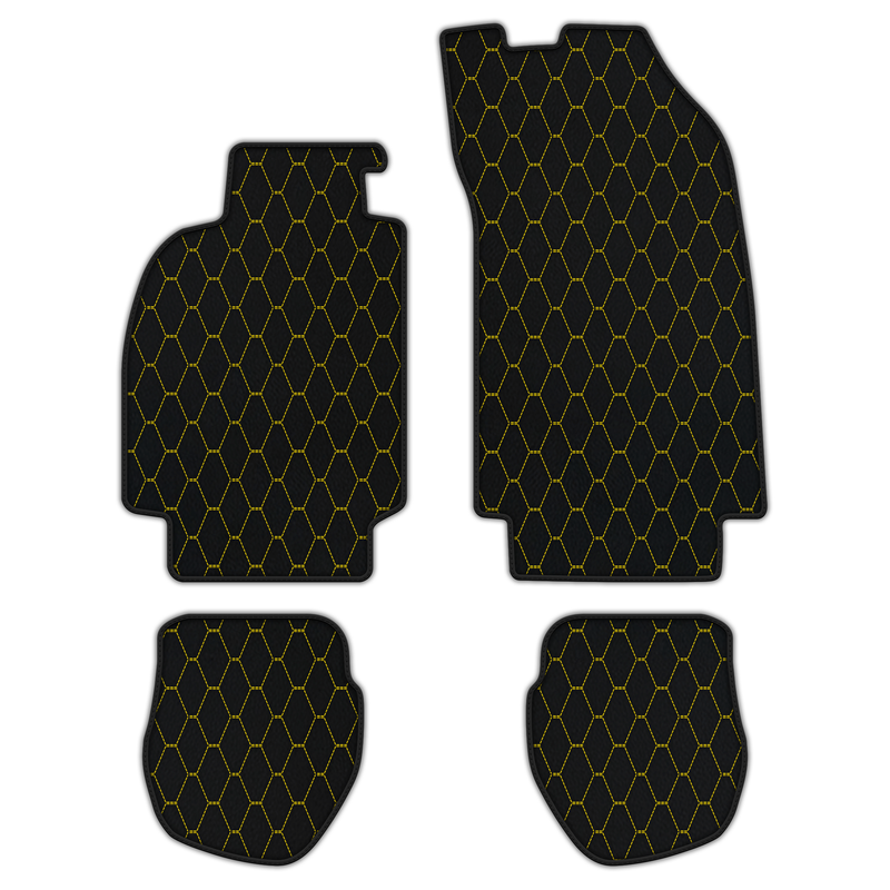Customizable Leather Floor Mats with Vertical Hex Pattern for Porsche 964 (1989-1994)