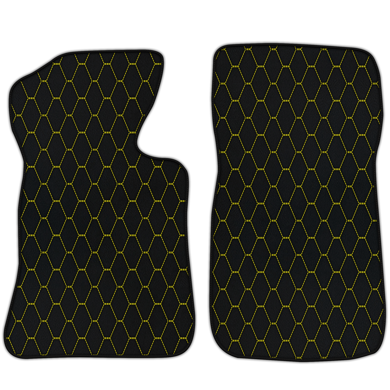 Tapis de voiture en cuir personnalisables avec motif hexagonal vertical pour Chevrolet Corvette C2 (1963-1967)