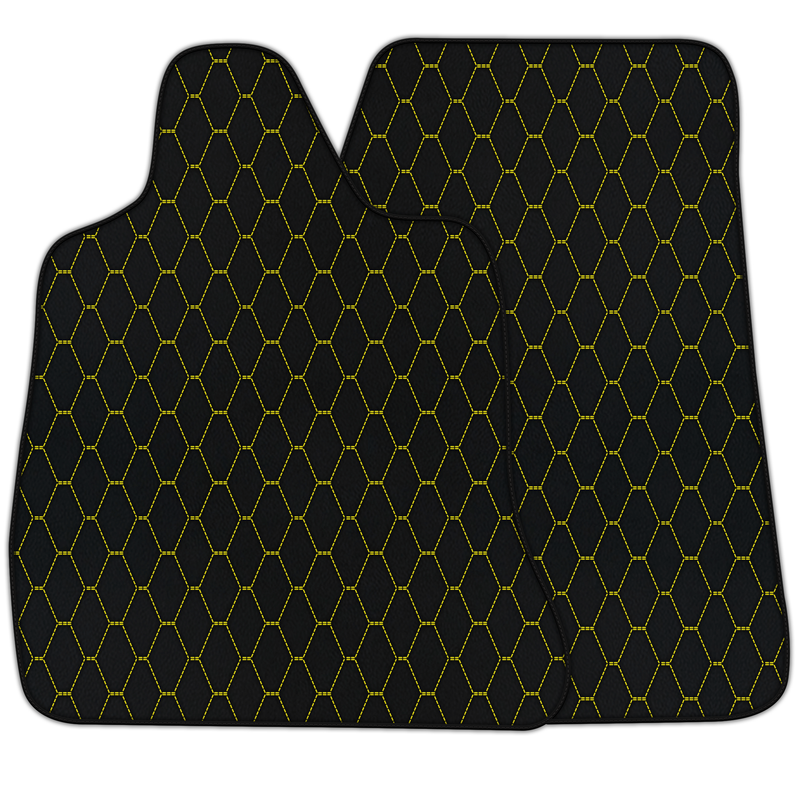 Tapis de voiture en cuir personnalisables avec motif hexagonal vertical pour Chevrolet Corvette C7 (2014-2019)